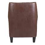 Кресло из натуральной кожи c мягкими подлокотниками на 4-х деревянных ножках из массива бука Joseph Armchair brown варинант исполнения - 3 | Loft Concept в Тюмени