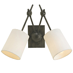 Бра с двумя тканевыми абажурами в форме цилиндра Prerequisites варинант исполнения - 2 | Loft Concept в Тюмени