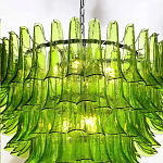 Люстра из семи ярусов зеленого стекла Independence варинант исполнения - 5 | Loft Concept в Тюмени