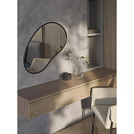 Зеркало асимметричной формы Oval Light Reflection варинант исполнения - 3 | Loft Concept в Тюмени