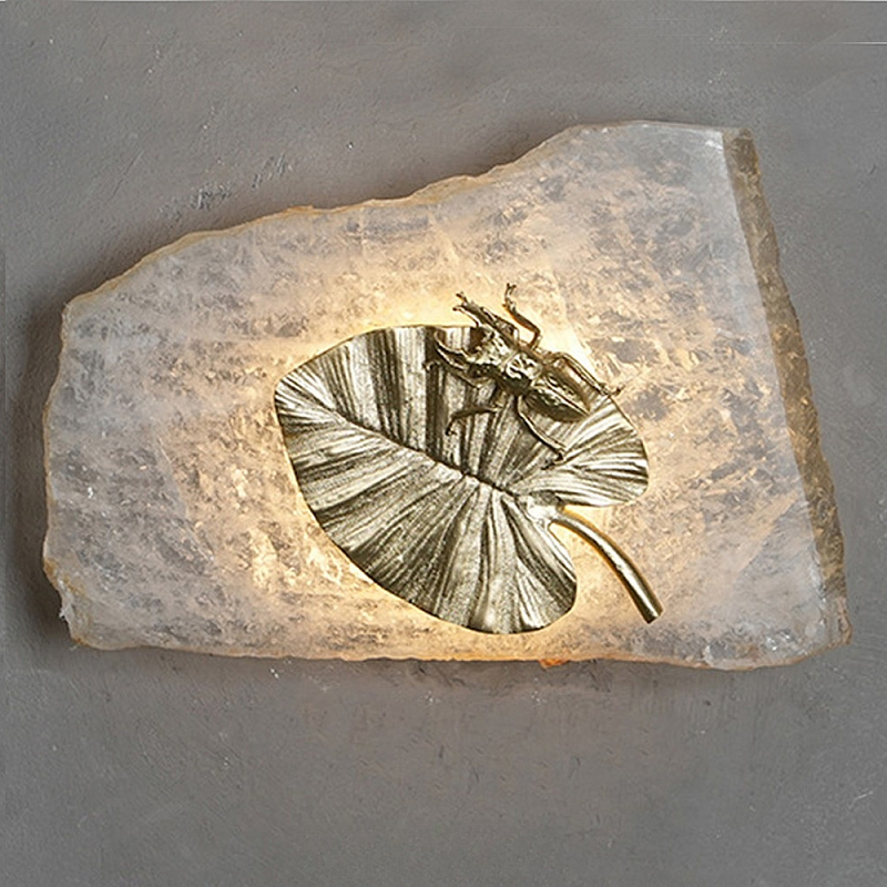 Бра Декоративный лист Glacial Fragment Медь Прозрачный Бра Декоративный лист Glacial Fragment Медь Прозрачный в Тюмени | Loft Concept