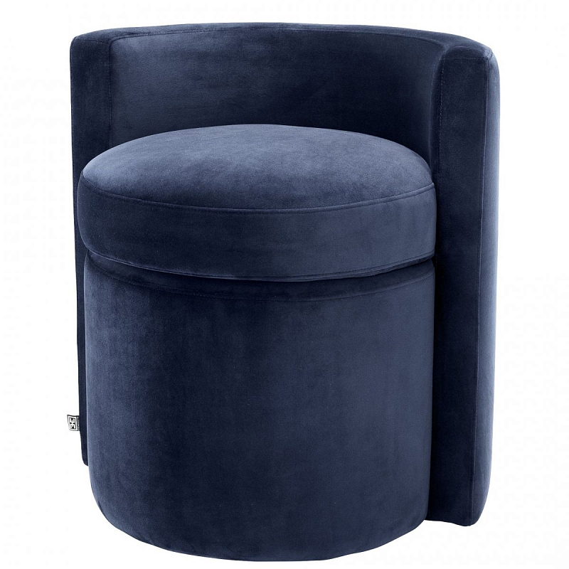 Кресло Eichholtz Stool Arcadia midnight blue Темно-синий Кресло Eichholtz Stool Arcadia midnight blue Темно-синий в Тюмени | Loft Concept