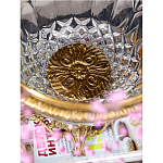 Чаша из прозрачного стекла с ручками и ободком из бронзы Eden Garden варинант исполнения - 4 | Loft Concept в Тюмени