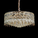 Люстра круглая с хрустальными подвесками на золотистом каркасе Roul Crystal Light варинант исполнения - 7 | Loft Concept в Тюмени