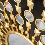 Зеркало-солнце в раме из металла с золотыми с лучами Rays of Peace варинант исполнения - 2 | Loft Concept в Тюмени