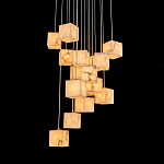 Люстра подвесная с квадратными плафонами из натурального камня Glowing Spheres варинант исполнения - 1 | Loft Concept в Тюмени