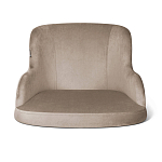 Барный стул со спинкой и подлокотниками на 4-х коричневых ножках Бежевый Велюр Ava Charm варинант исполнения - 2 | Loft Concept в Тюмени