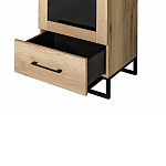 Шкаф-витрина в стиле лофт с чёрной стеклянной дверью Urban Style Space варинант исполнения - 4 | Loft Concept в Тюмени