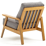 Кресло с каркасом из массива дуба Deniaud Oak Grey Armchair варинант исполнения - 4 | Loft Concept в Тюмени