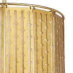 Люстра с золотым фактурным каркасом и тканевым абажуром Lustery Gold варинант исполнения - 1 | Loft Concept в Тюмени