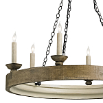 Люстра в форме кольца на 3-х черных цепях Glitter City Lights варинант исполнения - 1 | Loft Concept в Тюмени