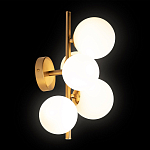 Бра с золотым основанием и 5-ю белыми шарообразными плафонами Bubble варинант исполнения - 3 | Loft Concept в Тюмени