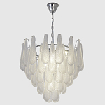 Люстра с подвесками из рифленного стекла в форме капель Textured Glass Chandelier варинант исполнения - 3 | Loft Concept в Тюмени
