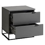 Тумба прикроватная цвета графит с ящиками Strict Lines варинант исполнения - 4 | Loft Concept в Тюмени