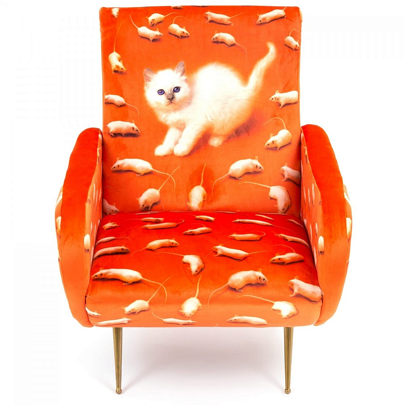 Кресло Seletti Armchair Kitten Оранжевый Латунь Кресло Seletti Armchair Kitten Оранжевый Латунь в Тюмени | Loft Concept