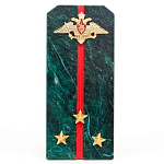 Сувенир Погон ВС из натурального камня змеевик Souvenir Epaulets варинант исполнения - 2 | Loft Concept в Тюмени