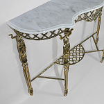 Консоль бронзовая с мраморной столешницей Bronze Console варинант исполнения - 1 | Loft Concept в Тюмени