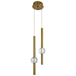 Подвесной светильник с 2-мя плафонами Celestin Spheres Brass Hanging Lamp варинант исполнения - 2 | Loft Concept в Тюмени