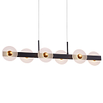 Линейный подвесной светильник с круглыми плафонами и золотистыми акцентами Aurelia Circles варинант исполнения - 1 | Loft Concept в Тюмени