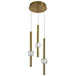 Подвесной светильник с 3-мя плафонами Celestin Spheres Brass Hanging Lamp варинант исполнения - 2 | Loft Concept в Тюмени