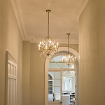 Люстра подвеная с 4-мя лампами и стеклянными подвесками в классическом стиле Feiss варинант исполнения - 2 | Loft Concept в Тюмени