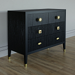 Бельевой Комод с 4 ящиками Elsa Dreams Black варинант исполнения - 1 | Loft Concept в Тюмени