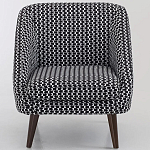 Кресло с черно-белым принтом Pauley Black White Armchair варинант исполнения - 3 | Loft Concept в Тюмени