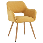 Стул в рогожке желтого цвета NEASAN STOOL варинант исполнения - 1 | Loft Concept в Тюмени