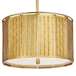 Люстра с золотым фактурным каркасом и тканевым абажуром Lustery Gold варинант исполнения - 2 | Loft Concept в Тюмени