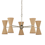 Люстра серебряного цвета с тканевыми абажурами Loft Rope Light варинант исполнения - 2 | Loft Concept в Тюмени