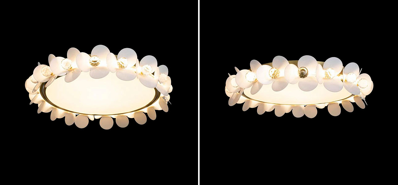 Потолочный светильник Белые Цветы White Flowers Ceiling lamp D 48 Потолочный светильник Белые Цветы White Flowers Ceiling lamp D 48 - Loft-Concept в Тюмени