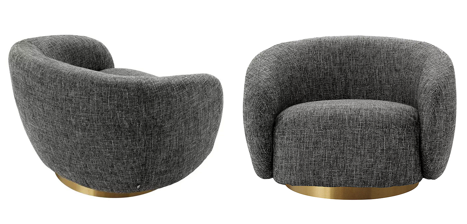 Кресло Eichholtz Swivel Chair Brice Rocat Black Кресло Eichholtz Swivel Chair Brice Rocat Black - Loft-Concept в Тюмени