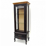 Витрина однодверная с ящиком и 3-мя полками из массива березы Vintage варинант исполнения - 1 | Loft Concept в Тюмени