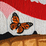 Картина вышивка бисером Grill Cut Out With Butterfly варинант исполнения - 2 | Loft Concept в Тюмени