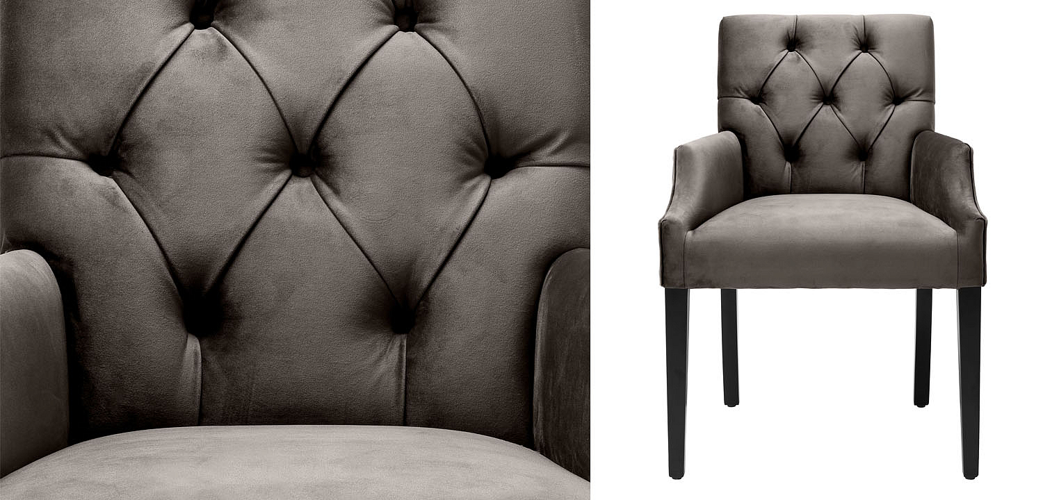 Стул Eichholtz DINING CHAIR ATENA WITH ARM dark Стул Eichholtz DINING CHAIR ATENA WITH ARM dark - Loft-Concept в Тюмени