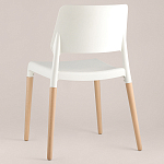 Пластиковый стул на ножках из массива бука Ferret White 4 шт варинант исполнения - 5 | Loft Concept в Тюмени