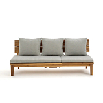 Садовый диван-трансофрмер Kate серый варинант исполнения - 5 | Loft Concept в Тюмени