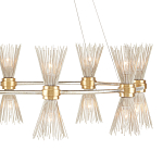 Люстра круглая с фактурными абажурами из тонких металлических палочек Wild Thorns варинант исполнения - 1 | Loft Concept в Тюмени