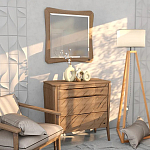 Зеркало квадратное c деревянной рамой из массива дуба Tasteful Furniture варинант исполнения - 3 | Loft Concept в Тюмени