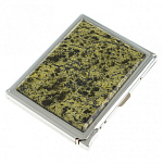 Портсигар на 10 сигарет с газовой зажигалкой из натурального камня Змеевик Светлый Stone Cigarettes Cases варинант исполнения - 4 | Loft Concept в Тюмени