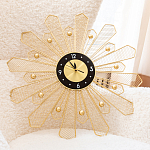 Часы настенные из металла в виде солнца с чёрным циферблатом Mirror Tower Clock варинант исполнения - 4 | Loft Concept в Тюмени