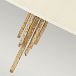 Люстра подвесная с широким белым текстильным абажуром и вертикальными декоративными элементами Hinkley варинант исполнения - 4 | Loft Concept в Тюмени