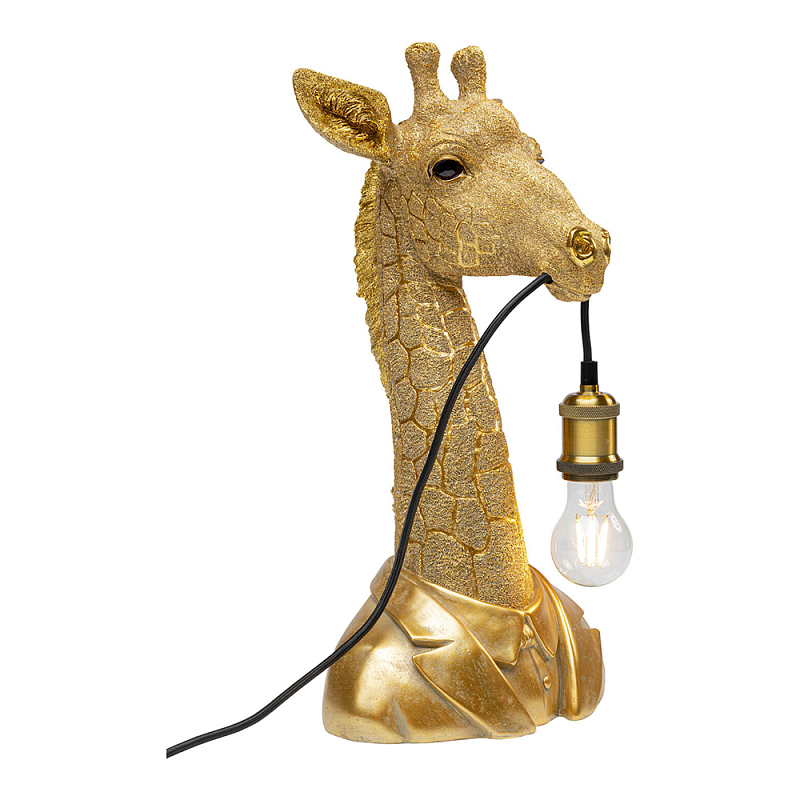 Настольная лампа в детскую Жираф в золотом костюме Золотой в Тюмени | Loft Concept 