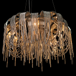 Люстра подвесная круглая с изогнутыми металлическими дугами и ниспадающими цепочками 65 см Atlantis Chain варинант исполнения - 17 | Loft Concept в Тюмени