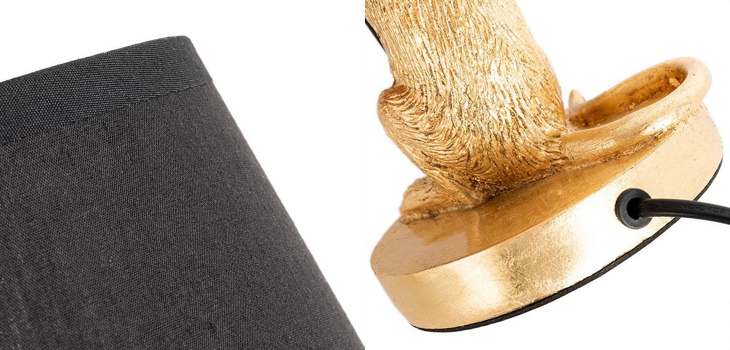 Настольная лампа Gold Mouse holding a black lamp Настольная лампа Gold Mouse holding a black lamp - Loft-Concept в Тюмени