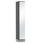 Шкаф-пенал с зеркальной дверцей и фасадом цвета графит Strict Lines варинант исполнения - 1 | Loft Concept в Тюмени