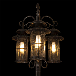 Уличный фонарь с тремя стеклянными плафонами и коваными элементами Elysian Lanterns варинант исполнения - 5 | Loft Concept в Тюмени