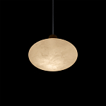 Подвесной светильник с плафоном в виде эллипса из белого алебастра Cryptocrystalline Stone варинант исполнения - 4 | Loft Concept в Тюмени