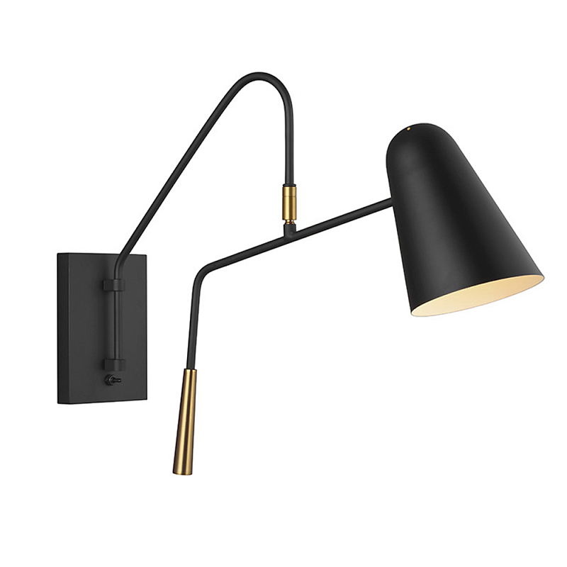 Бра черного цвета с конусным плафоном Feiss Черный Латунь в Тюмени | Loft Concept 