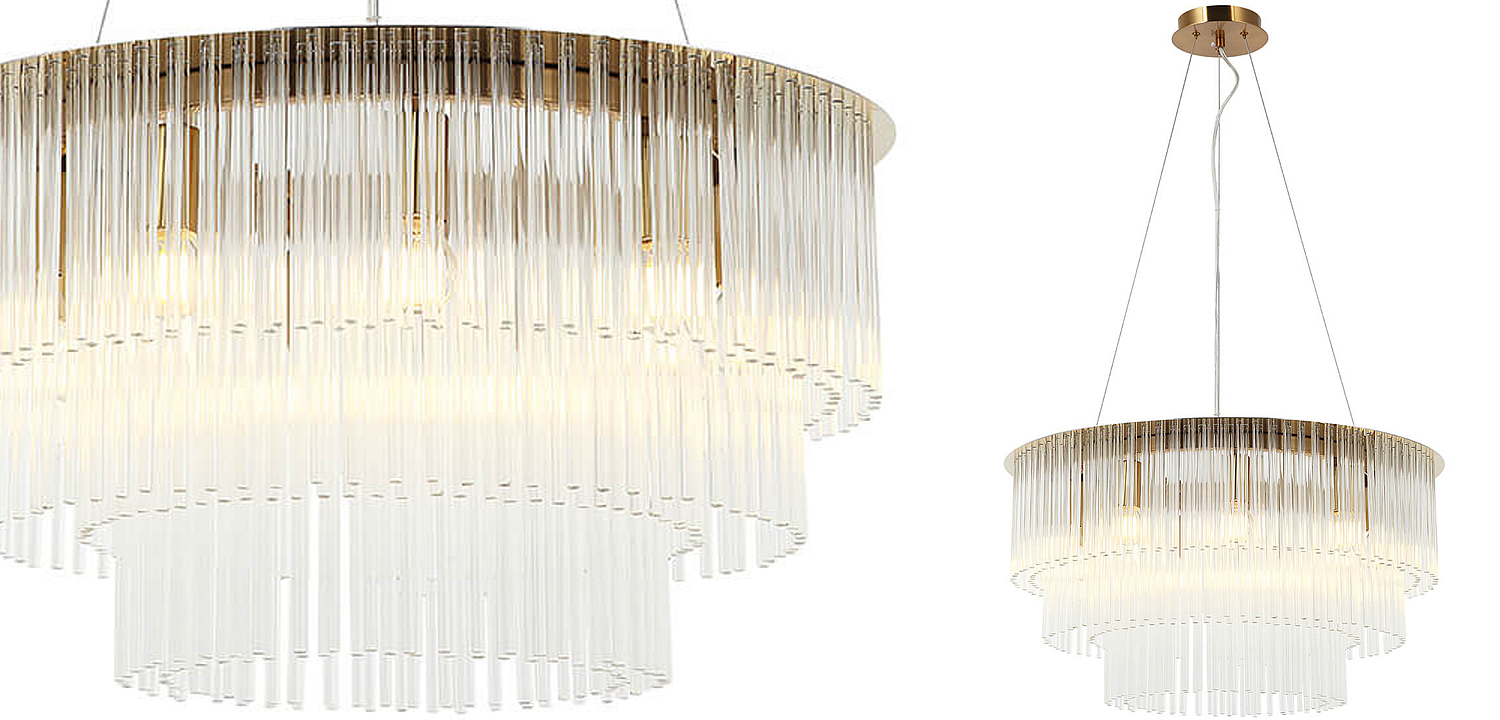 Люстра Harrison Chandelier gold 9 lamp Люстра Harrison Chandelier gold 9 lamp - Loft-Concept в Тюмени